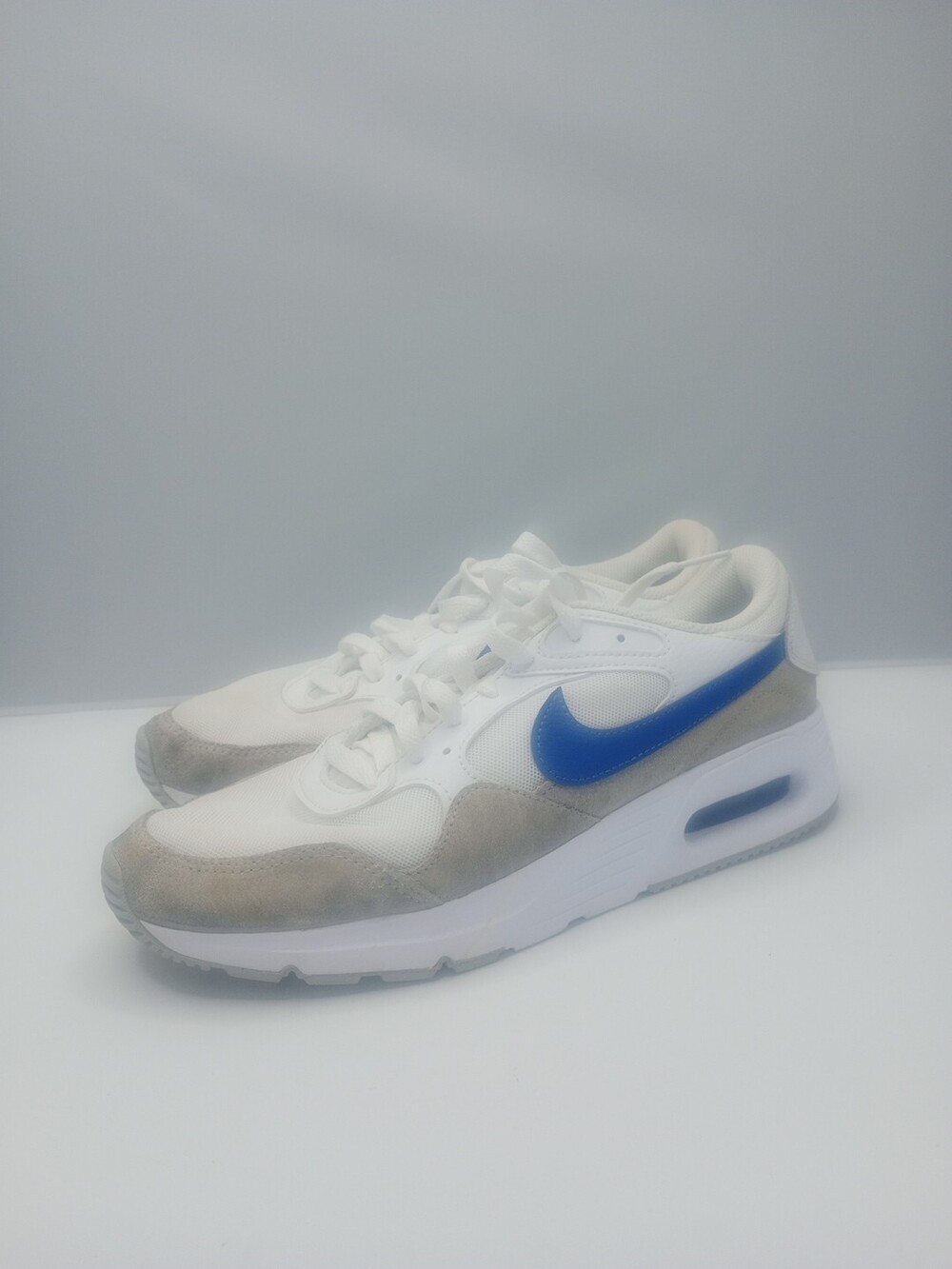 Nike Air Max SC CW4555-101 White /Game Royal-Wolf Grey Blue Men's Shoes Size 8.5
